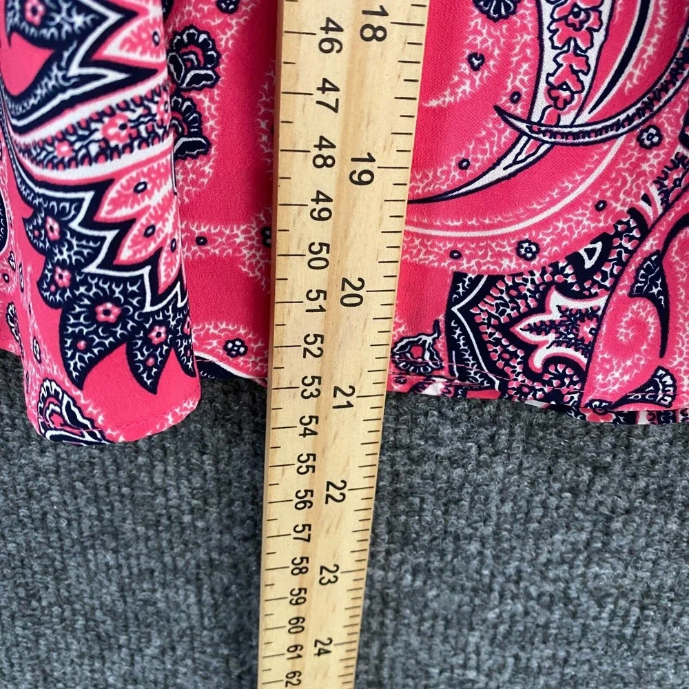 Vintage 90s Lauren Ralph Skirt 4 Pink Paisley Mid Rise Fit Flare Flowy Y2K Fairy